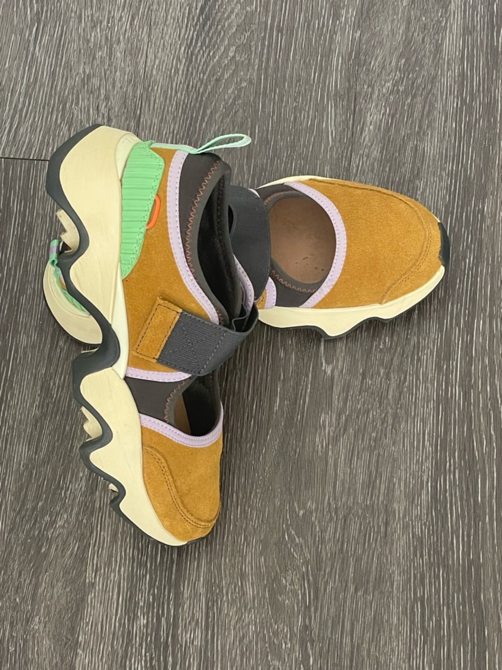 Chunky Casual Slip-On Sneakers in Mustard Brown